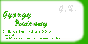 gyorgy mudrony business card